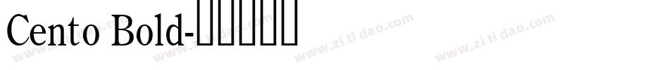 Cento Bold字体转换